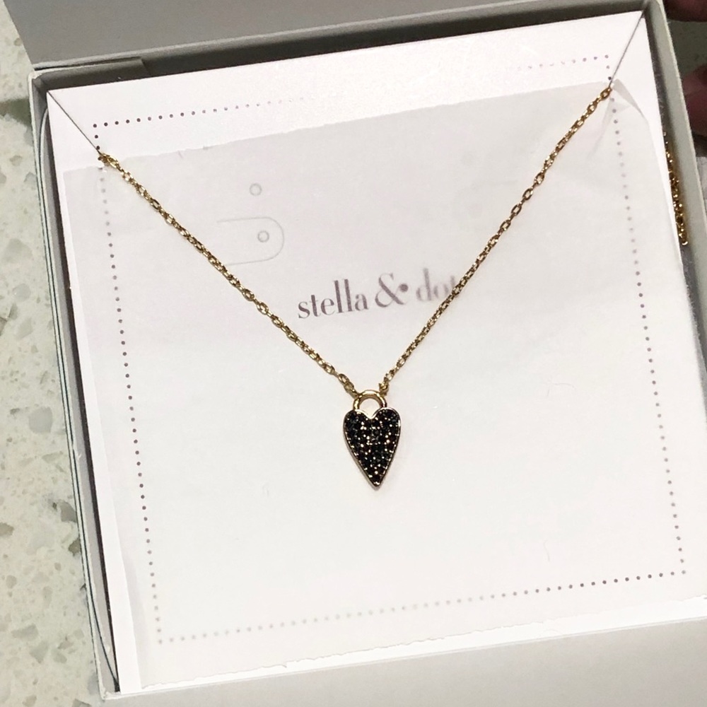 Stella & Dot - Reversible Gold Heart Necklace